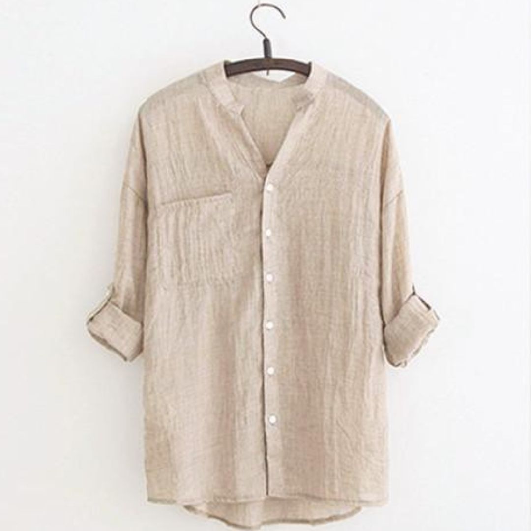 Blusa Clarice – Manga Longa em Linho