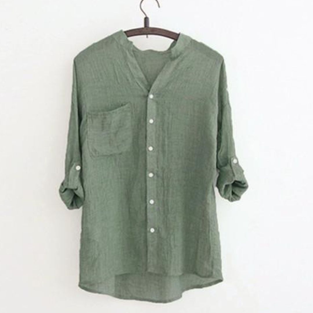 Blusa Clarice – Manga Longa em Linho