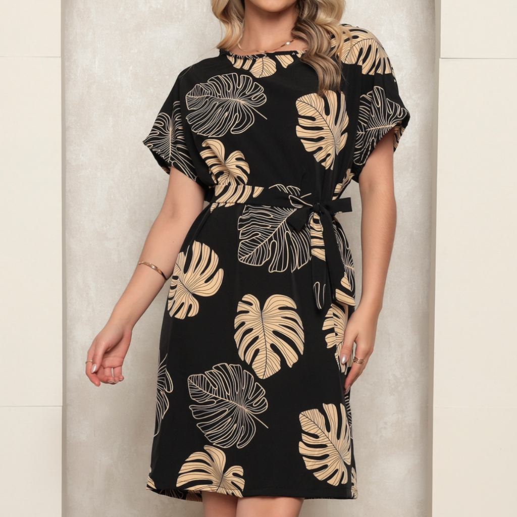 Vestido Yasmin – Confortável em Crepe Estampado