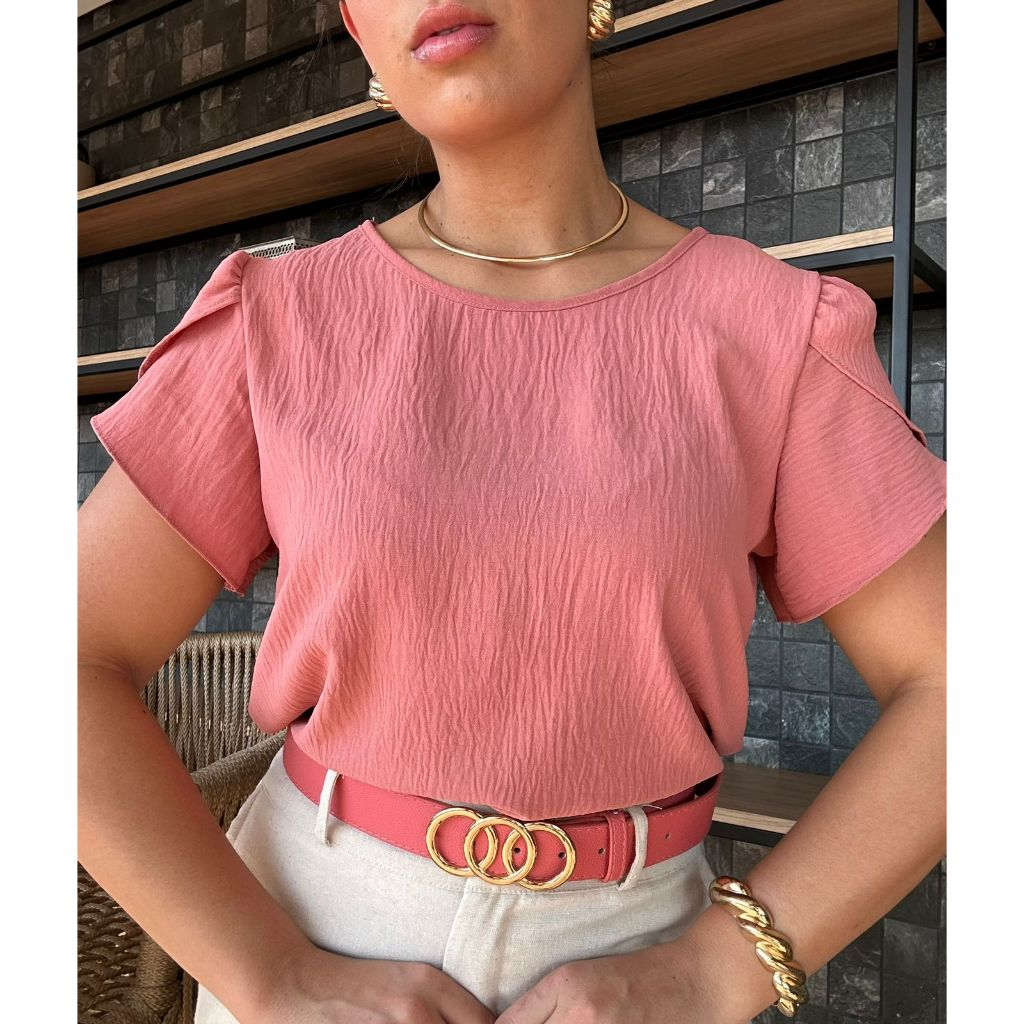 Blusa Marília Megan Manga Princesa