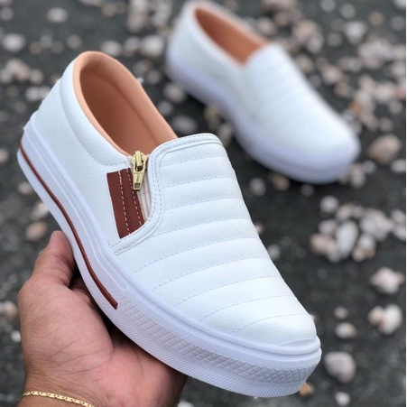 Tênis Odete – Slip On Feminino com Zíper