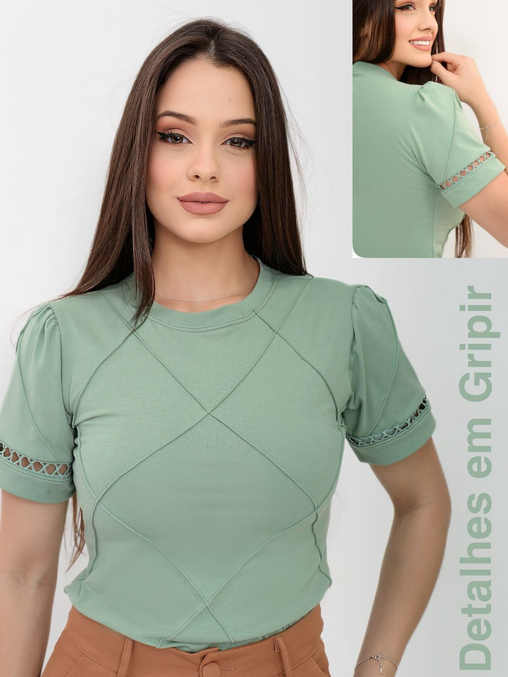 Blusa Viviane T-Shirt Gola Alta