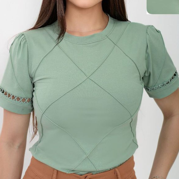Blusa Viviane T-Shirt Gola Alta