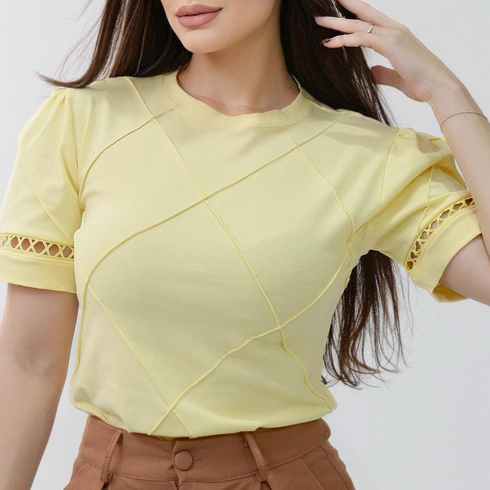 Blusa Viviane T-Shirt Gola Alta