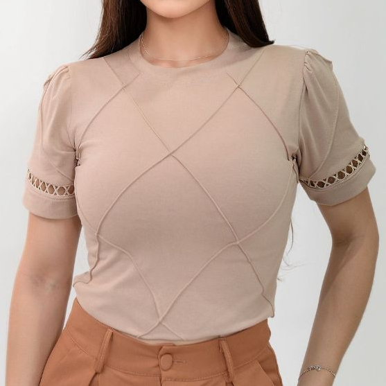 Blusa Viviane T-Shirt Gola Alta