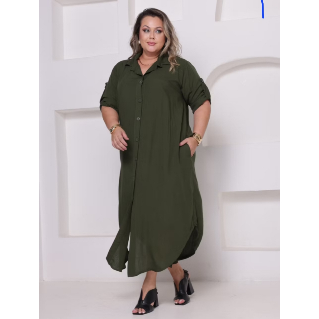 Chamise Emília – Vestido Longo Plus Size (G1 e G2)