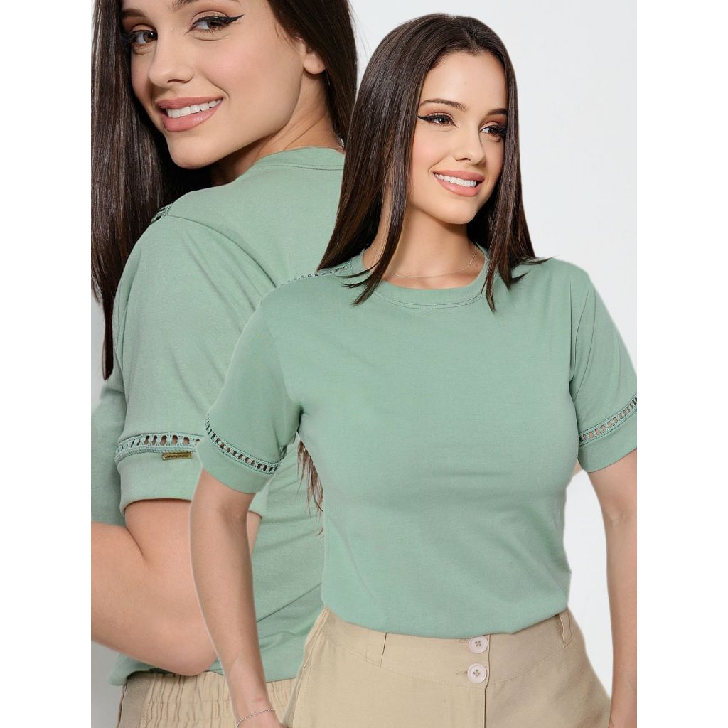 Blusa Viviane T-Shirt Gola Alta