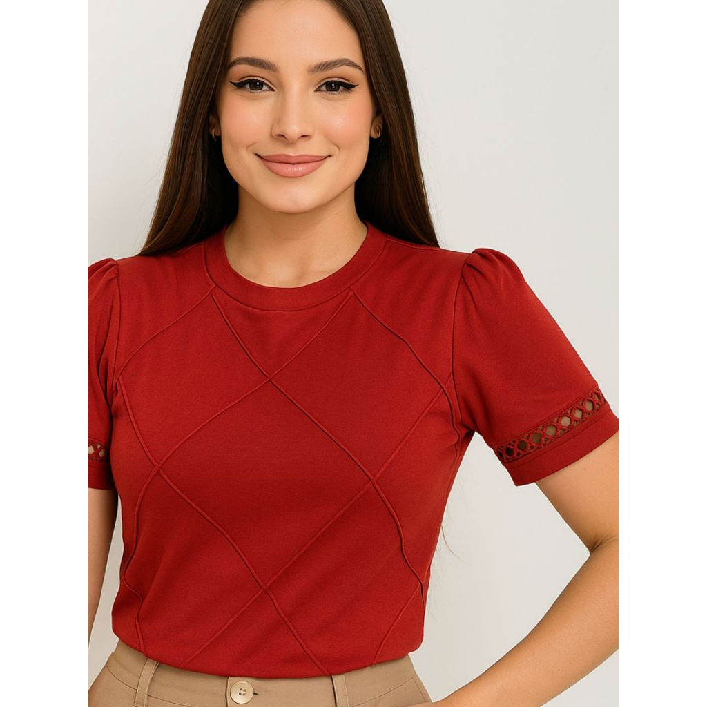 Blusa Viviane T-Shirt Gola Alta