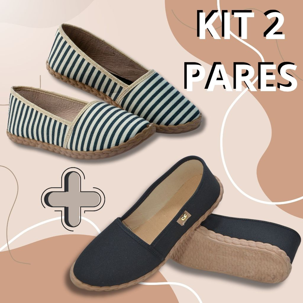 Kit 2 Sapatilhas Noêmia – Leves, Macias e Confortáveis
