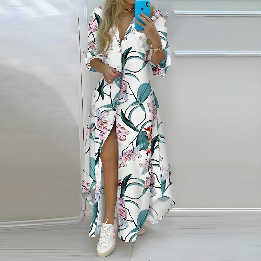 Vestido Larissa Longo com Botões