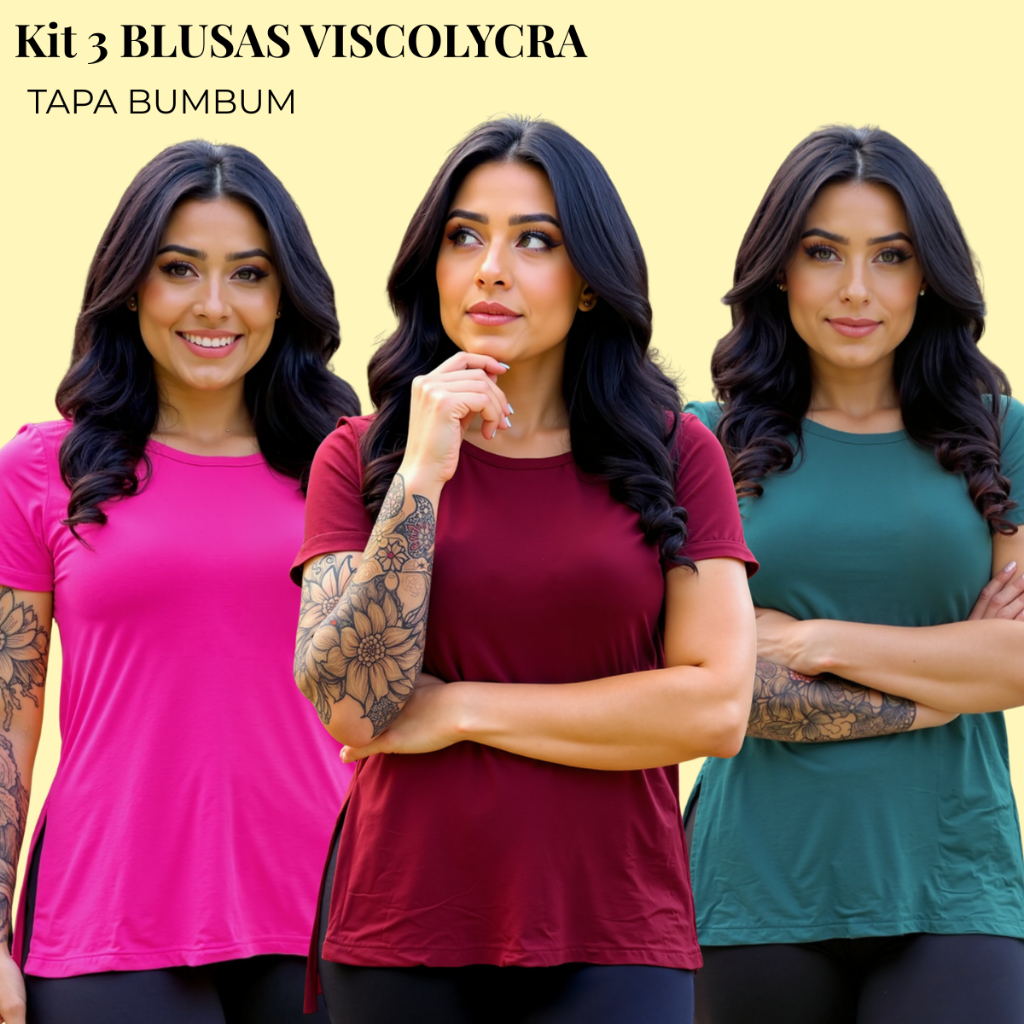 Kit 3 Blusas Kaori