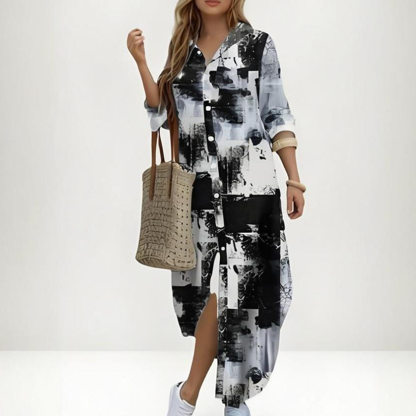 Vestido Larissa Longo com Botões