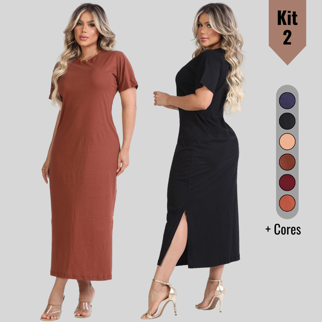 Kit 2 Vestido Pilar – Longo Feminino Social